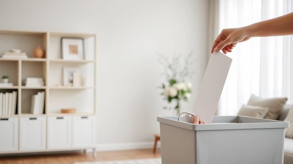 balance belongings with intention